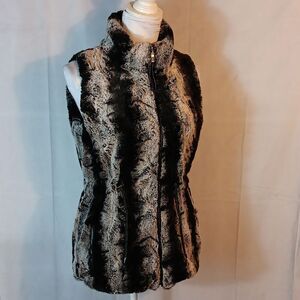 Reversible Faux Fur/Nylon Women's Vest